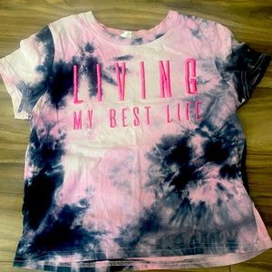 Living my best life tie dye t shirt
